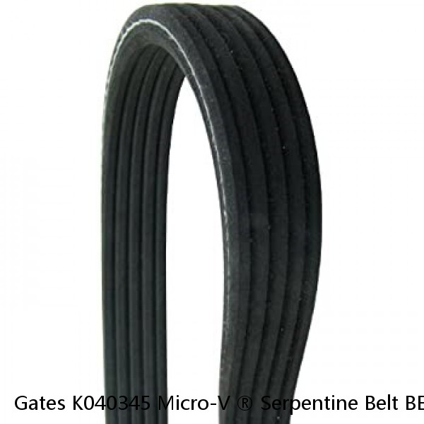 Gates K040345 Micro-V ® Serpentine Belt BELTS OEM #1 image
